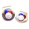 Custom 3D Double Logo Football Sports Award Medal with Ribbon Collectible Souvenir Metal Medallion